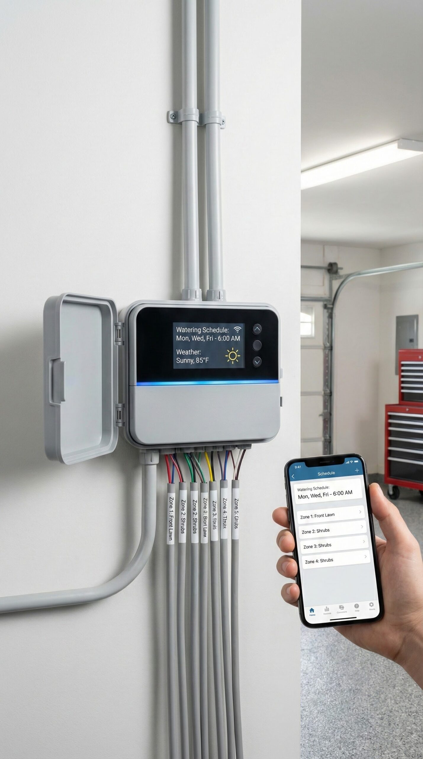 entry_planter_01 Professional irrigation system for luxury lawn in North Atlanta