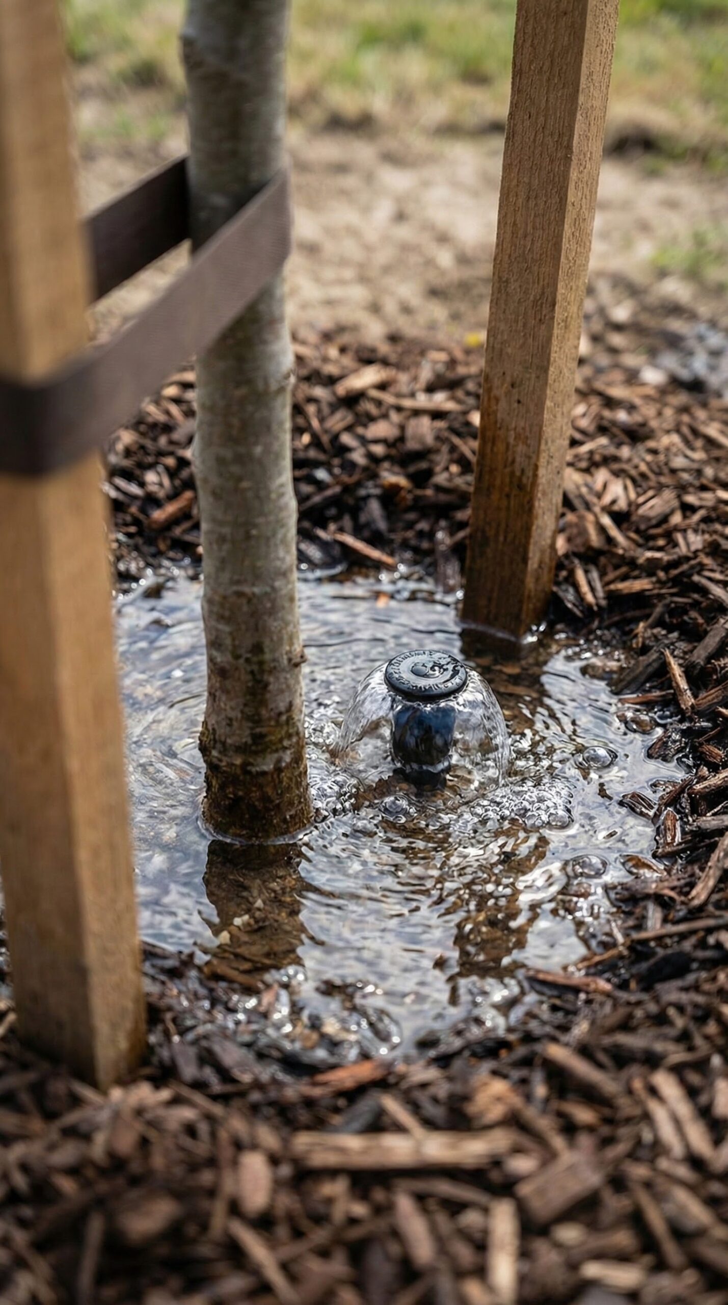 driveway_before_after_01 Drip irrigation system installation for annual beds in Alpharetta