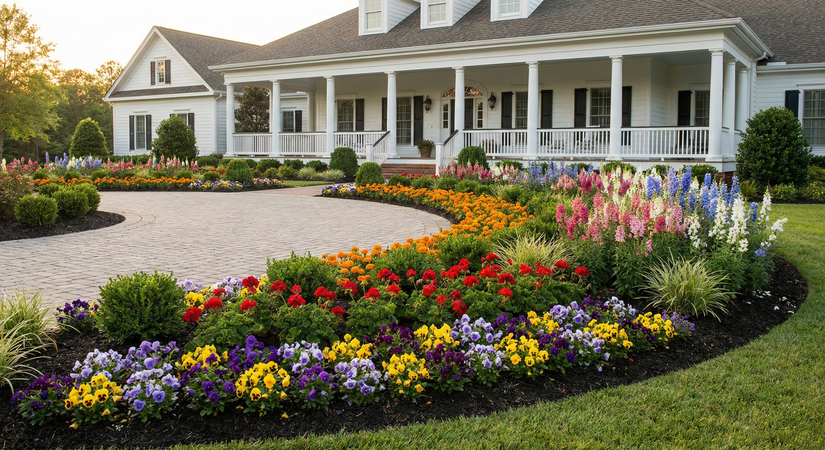 curved_bed_01 Luxury curved annual bed design at North Atlanta estate